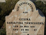 TOWNSHEND Gesina Christina 1896-1897