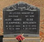 CAMPHER Alec James 1906-1959 :: BENJAMIN Elsie 1930-1975