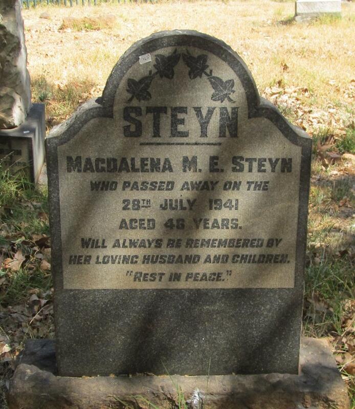 STEYN Magdalena M.E. -1941