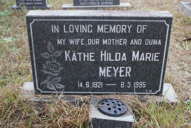MEYER Kathe Hilda Marie 1921-1995