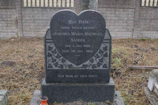 SANDER Johanna Maria Mathilda 1886-1960 