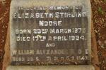 MOORE William Alexander 1871-1943 & Elizabeth Stirling 1878-1934