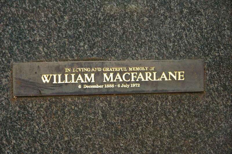 MACFARLANE William 1888-1972