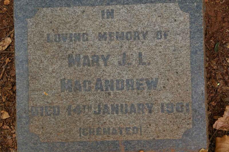 MacANDREW Mary J.L. -1901