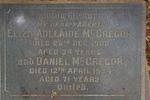 McGREGOR Daniel -1934 & Eliza Adelaide -1903