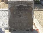 WAAL Bertus, de 1928-1946