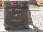 WAAL Paul, de 1903-1982