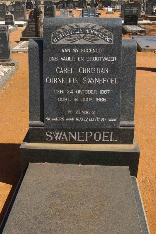 SWANEPOEL Carel Christian Cornelius 1887-1965
