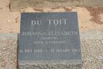 TOIT Johanna Elizabeth, du nee LATEGAN 1888-1967