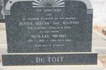 TOIT Nicolaas Michiel, du 1885-1969 & Hester Helena MOUTON 1881-1954