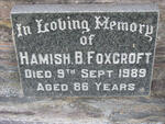 FOXCROFT Hamish B. -1989