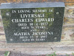 LIVERSAGE Charles Edward -1977 & Agatha Jacomina -1997