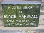 MARSHALL Elaine 1969-1970