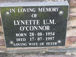 O'CONNOR Lynette U.M. 1954-1997