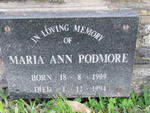 PODMORE Maria Ann 1909-1994
