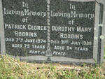 ROBBINS Patrick George -1974 & Dorothy Mary -1988