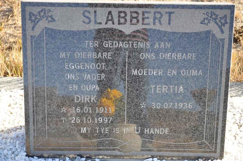 SLABBERT Dirk 1911-1997 & Tertia 1936-