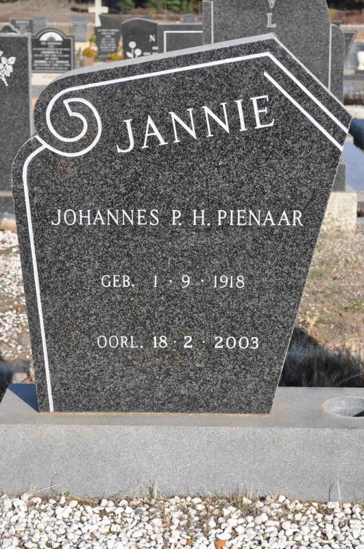 PIENAAR Johannes P.H. 1918-2003