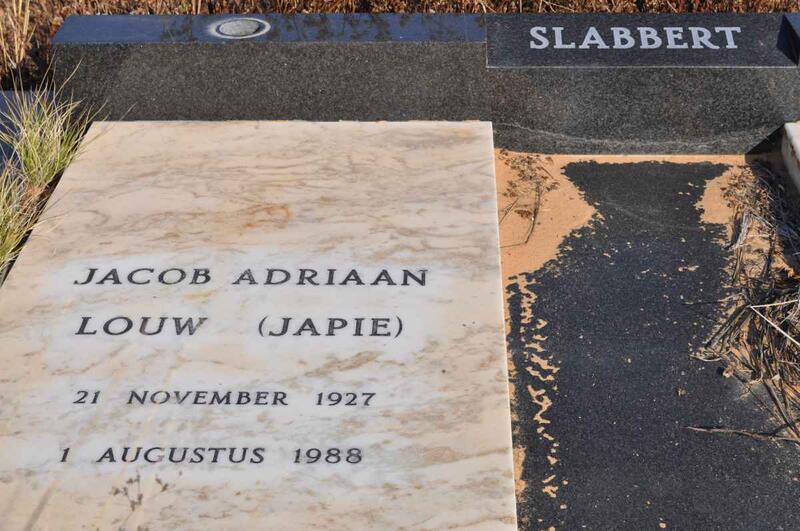 LOUW Jacob Adriaan 1927-1988