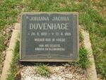 DUVENHAGE Johanna Jacoba 1922-1989