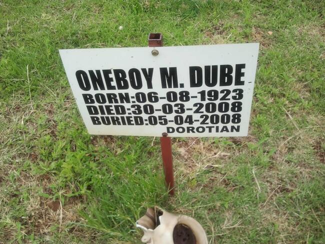 DUBE Oneboy M. 1923-2008