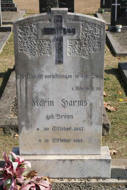 HARMS Karin nee BROMS 1867-1961