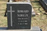 SCHULZE Irmgard nee GEVERS 1919-1989