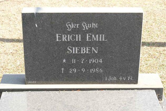 SIEBEN Erich Emil 1904-1986