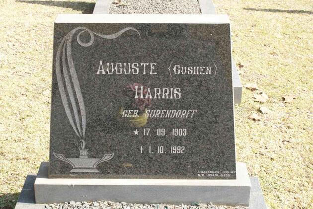HARRIS Auguste nee SURENDORFF 1903-1992