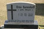SURENDORFF Erna nee MEYER 1918-2008