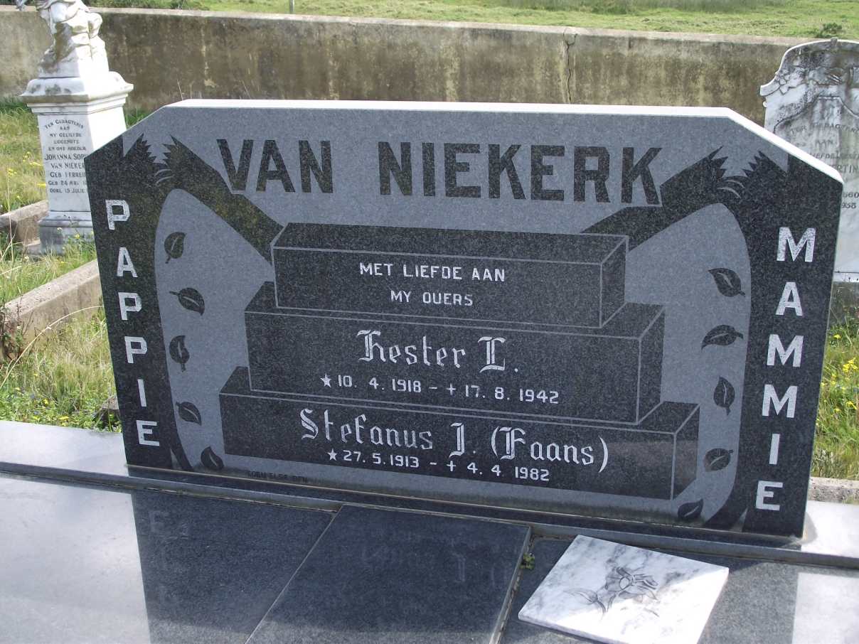 NIEKERK Stefanus J., van1913-1982 & Hester I. 1918-1942