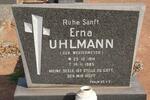 UHLMANN Erna nee WESTERMEYER 1914-1985