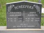 SCHEEPERS Johannes Abraham 1919-1983 & Anna Magrita 1918-2004