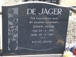 JAGER Johan Jacob, de 1912-1967