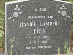 FICK Daniël Lambert 1894-1987