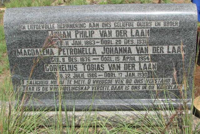LAAN Johan Philip, van der 1863-1931 & Magdalena Petronella Johanna 1876-1954 :: van der LAAN Cornelius Tobias 1906-1930