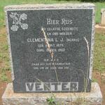 VENTER Clementina L.J. nee BERRY 1875-1950