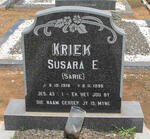 KRIEK Susara E. 1918-1995