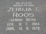 ROOS Zeruja C. nee BOTHA 1904-1978