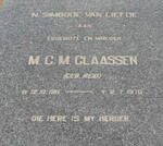 CLAASEN M.C.M. nee REID 1911-1970