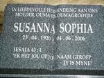 ? Susanna Sophia 1920-2006