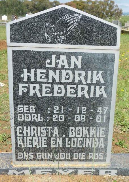 MEYER Jan Hendrik Frederik 1947-2001