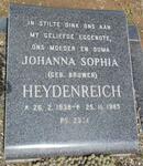 HEYDENREICH Johanna Sophia nee BRUWER 1938-1985