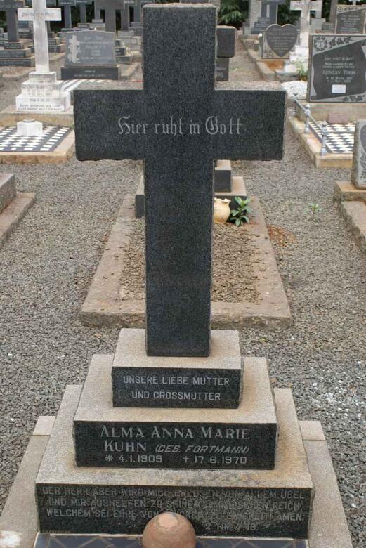 KUHN Alma Anna Marie nee FORTMANN 1909-1970