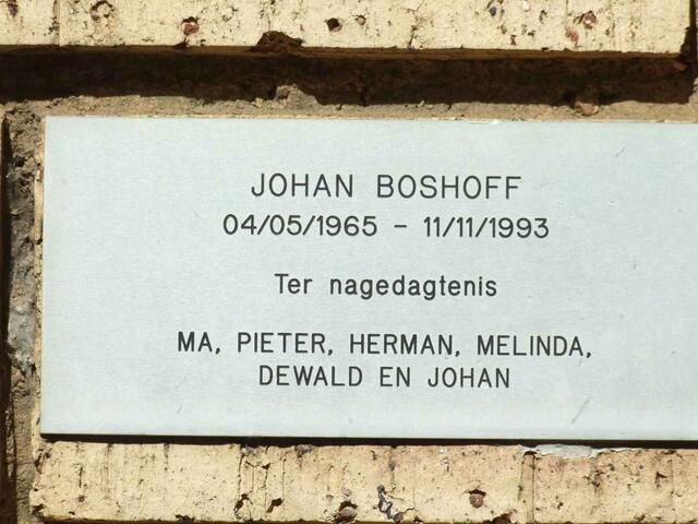 BOSHOFF Johan 1965-1993