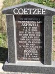 COETZEE Ashwell 1965-2006 :: COETZEE Ronnie 1941-2008