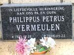 VERMEULEN Philippus Petrus 1925-2008