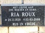 ROUX Ria 1920-2008