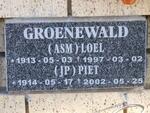 GROENEWALD  J.P. 1914-2002 & A.S.M. 1913-1997