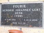 FOURIE Hendrik Johannes Gert Henk 1956-2008